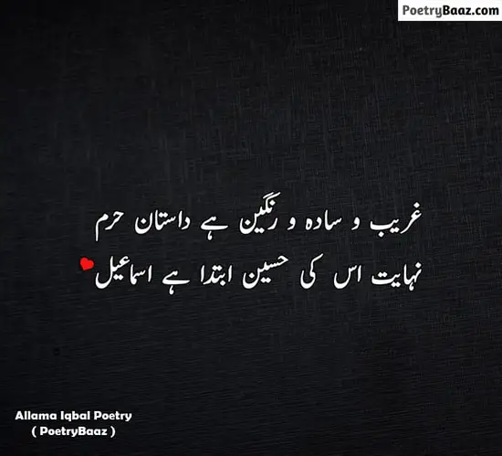 Allama Iqbal Islamic Urdu Poetry 2 lines