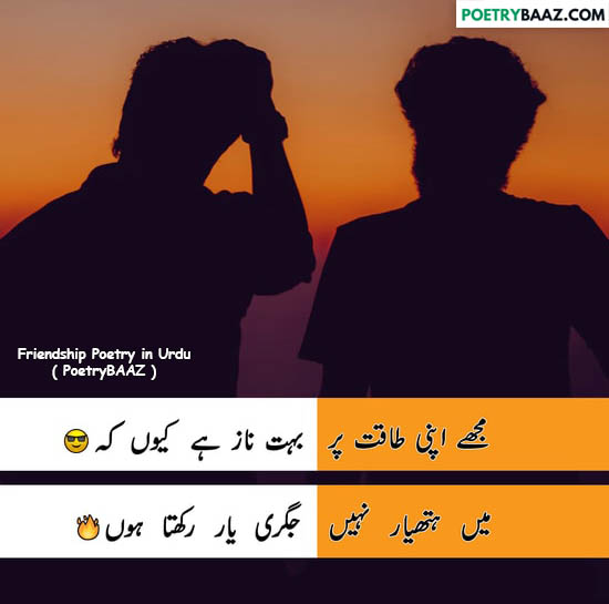 Attitude Urdu Poetry About Friendship 2 lines