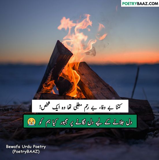 Broken Heart Bewafa Urdu Poetry 2 lines