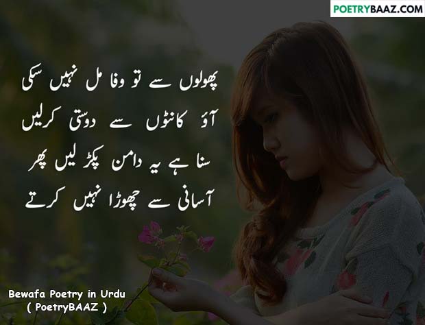bewafa poetry in urdu on broken heart 