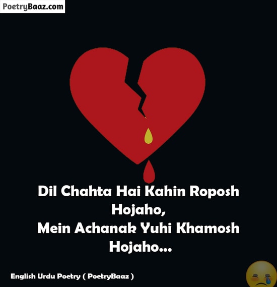 Broken Heart Poetry in English Urdu Text