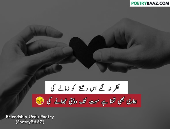 Best Poetry About True Friendship in Urdu 2 lines