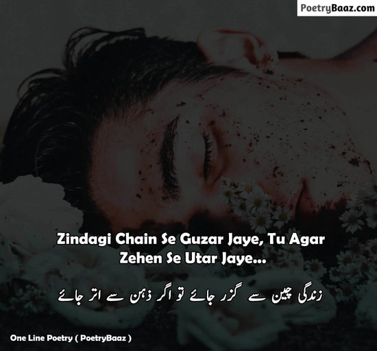 Zindagi One Line Poetry in Urdu