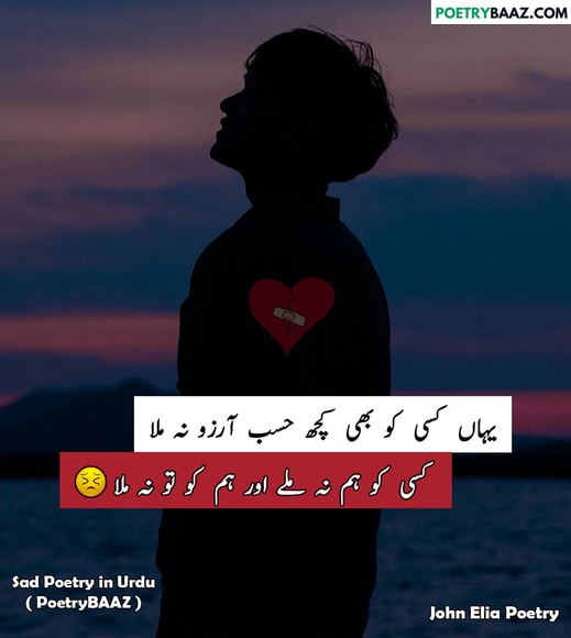 John Elia Sad Love Poetry in Urdu